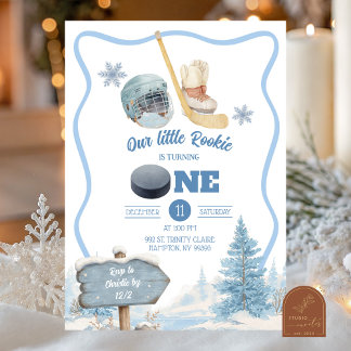 Boy Hockey Birthday Invitation Einladung