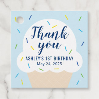 Boy Ice Cream Gastgeschenk Tag Geschenkanhänger