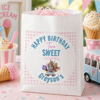Boy Ice Cream Truck Zwei Sweet 2. Geburtstag Party Geschenktütchen