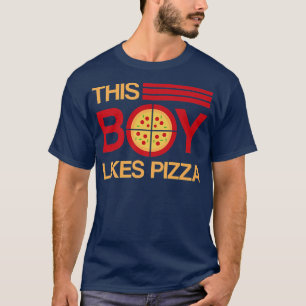 Boy Likes Pizza Funny Pizza Hobby Koch T-Shirt