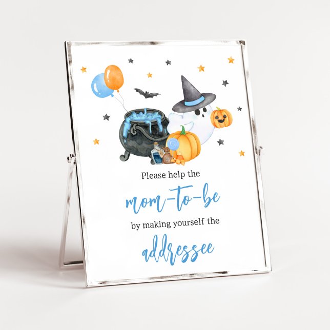 Boy Little Boo Ghost Baby Shower Envelope Poster (Ghost Halloween Baby Shower
Envelope Station Sign)