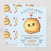 Boy Little Latke Hanukkah Baby Dusche