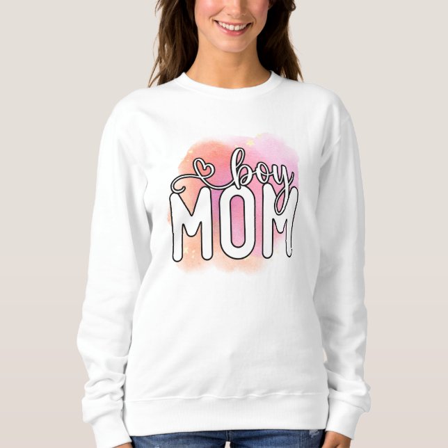 Boy Mama Mama Geschenk für Mama Muttertag Sweatshirt (Vorderseite)