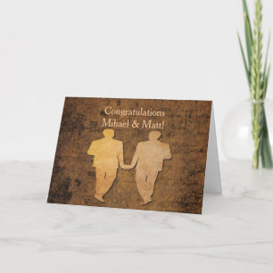 Boy Meets Boy Wedding Card for Gay Grooms Karte