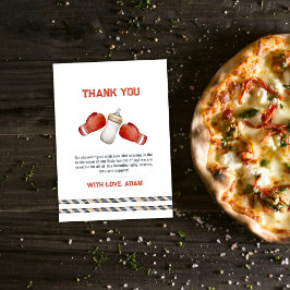 Boy Modern Boxing Little Champion Baby Shower Dankeskarte