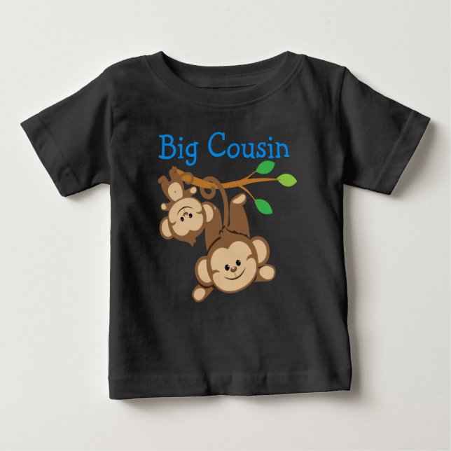 Boy Monkeys Big Cousin Baby T-shirt (Vorderseite)