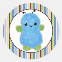 BOY MONSTER Flüchtige Blick a Boo Baby Monsters PA Runder Aufkleber