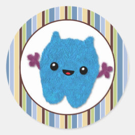 BOY MONSTER Flüchtige Blick a Boo Baby Monsters PA Runder Aufkleber