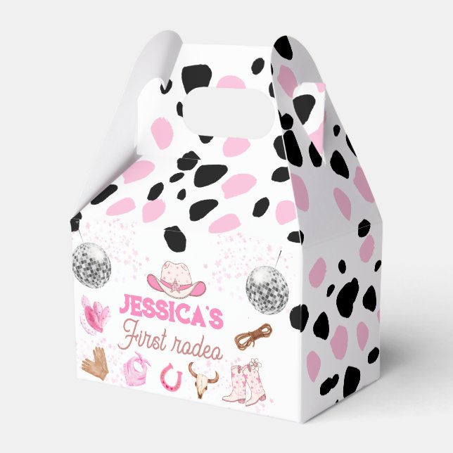 Boy My First Rodeo Cowboy 1. Geburtstag Geschenkschachtel (Rückseite)