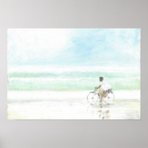 Boy on Bicycle Poster