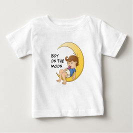 Boy on the moon baby t-shirt