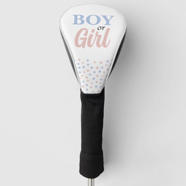 Boy or Girl Gender Reveal Party Game Golf Headcover (Vorderseite)