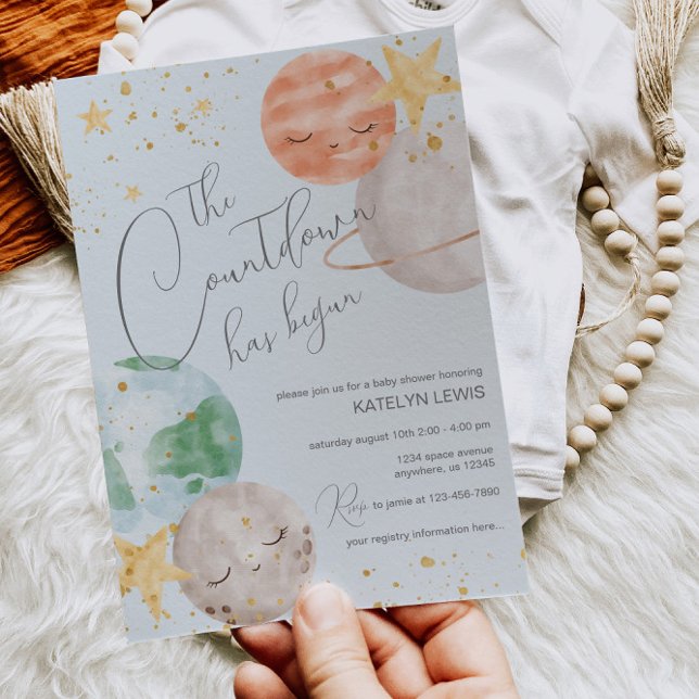 Boy Outer Space Baby Dusche Einladung (Von Creator hochgeladen)