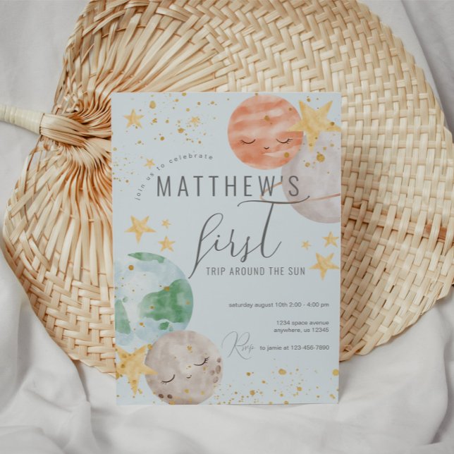 Boy Outer Space Einladung zum Geburtstag (Von Creator hochgeladen)