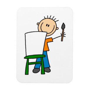 Boy Painting Magnet