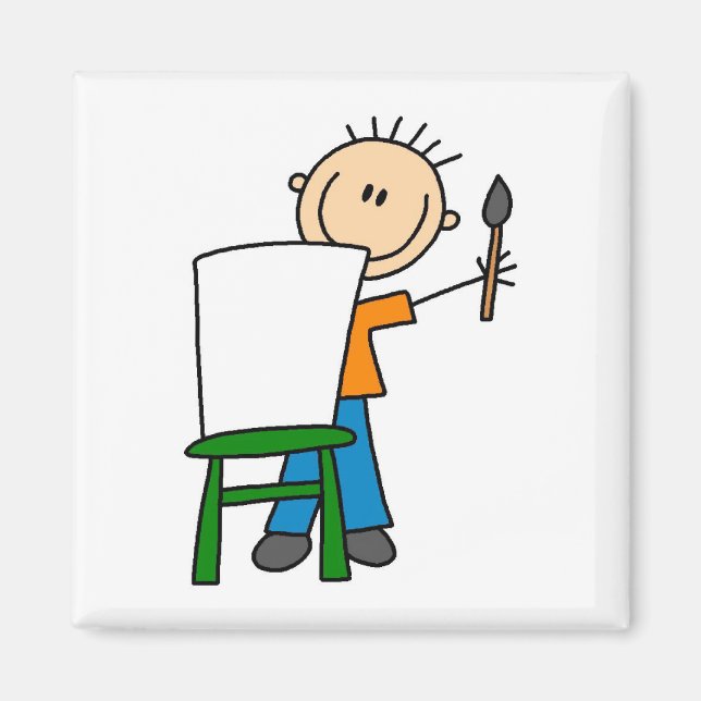 Boy Painting Magnet (Vorne)