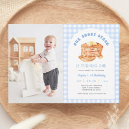 Boy Pancake Frühstück Geburtstagsparty Foto Einladung