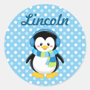 Boy Penguin Personalisiert Sticker