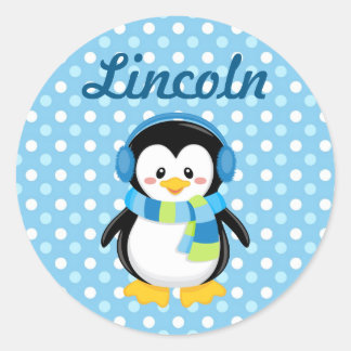 Boy Penguin Personalisiert Sticker