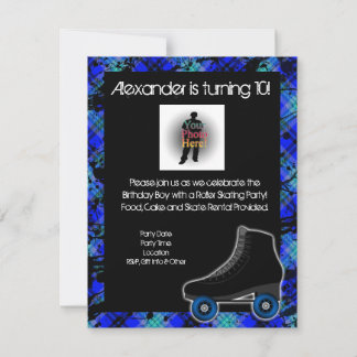 Boy Personalisiert Roller Skaten Party Einladung