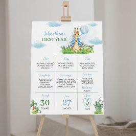 Boy Peter Rabbit Birthday Milestone Poster