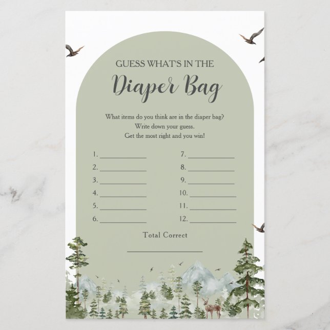 Boy Pine Tree Forest Mountain Was in der Windelbeu (Vorderseite)