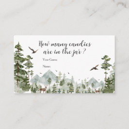 Boy Pine Tree Forest Mountain wie viele Kandien Begleitkarte