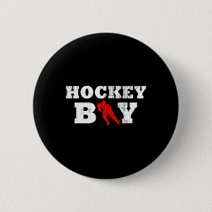 Boy Player Silhouette Sportgeschenk Button