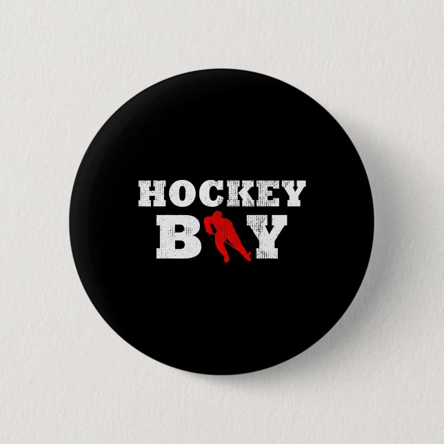 Boy Player Silhouette Sportgeschenk Button (Vorderseite)