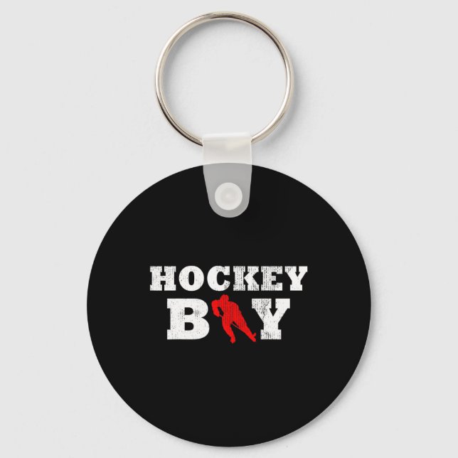 Boy Player Silhouette Sportgeschenk Schlüsselanhänger (Vorderseite)