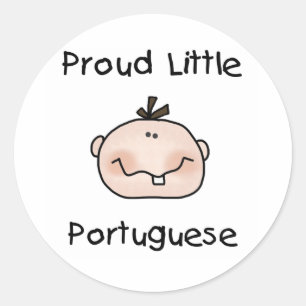 Boy Proud Little Portugiesisch Runder Aufkleber