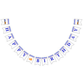 Boy Pumpkin Patch Tractor Blue Birthday Banner