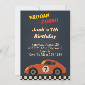 Boy Racing Birthday Einladung