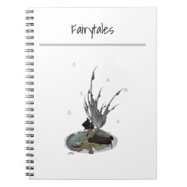 Boy Rain Fairy mit Frog Spiral Notebook Notizblock