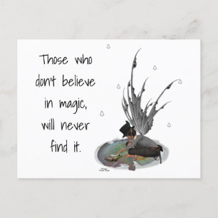 Boy Rain Fairy mit Frosch Posrcard Postkarte