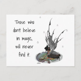 Boy Rain Fairy mit Frosch Posrcard Postkarte