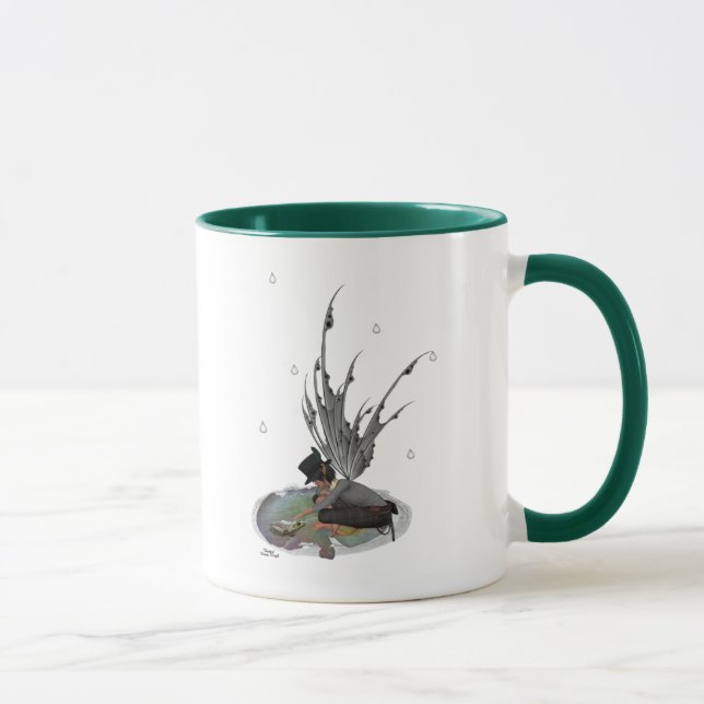 Boy Rain Fairy mit Froschkaffee Tasse (Rechts)