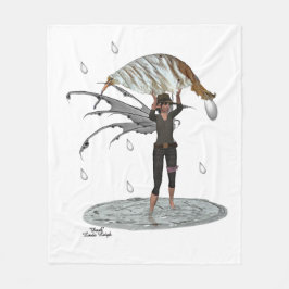 Boy Rain Fairy mit Leaf Fleece Blanket