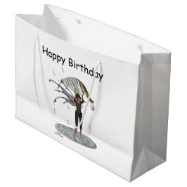 Boy Rain Fairy mit leaf Geschenktasche Große Geschenktüte