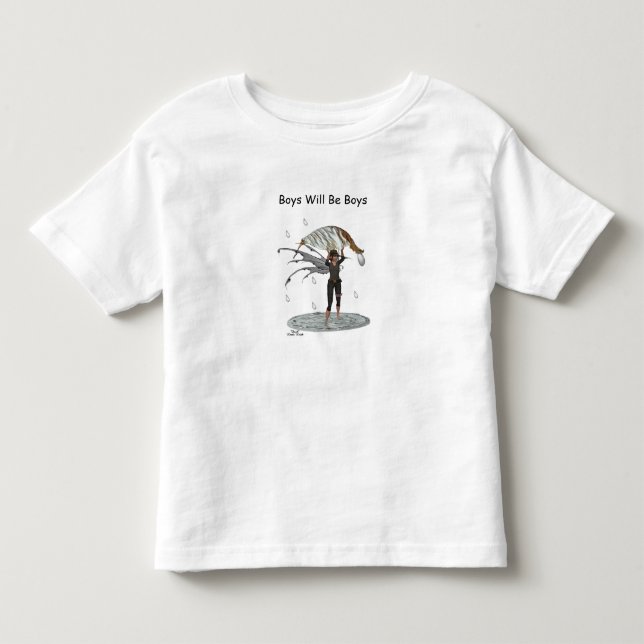 Boy Rain Fairy mit Leaf Kleinkind T - Shirt (Vorderseite)