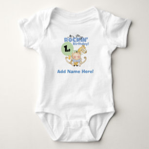 Boy Rockin' erstes Geburtstagshirt Baby Strampler