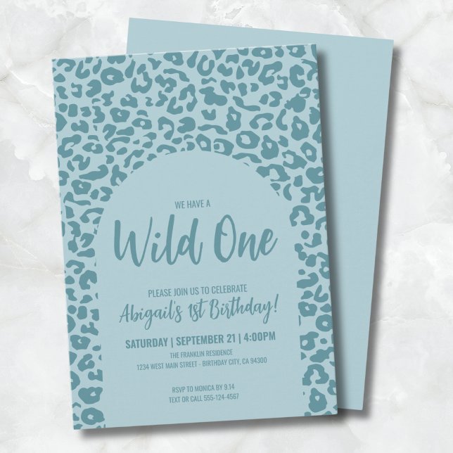 Boy Safari Wild 1. Geburtstag Einladung (Boy Safari Wild One 1st Birthday Invitation)