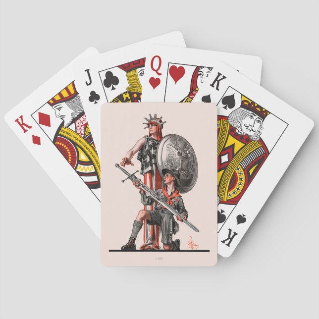 Boy Scout and Liberty Spielkarten (Rückseite)