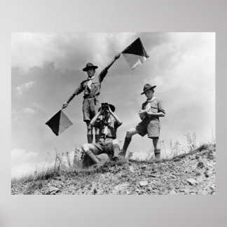Boy Scout Semaphore Flags, 1940er Poster