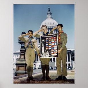 Boy Scouts in Washington, 1941 Poster