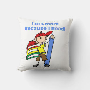 Boy Smart, weil ich lese Kissen