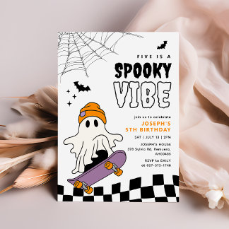 Boy Spooky Halloween Einladung