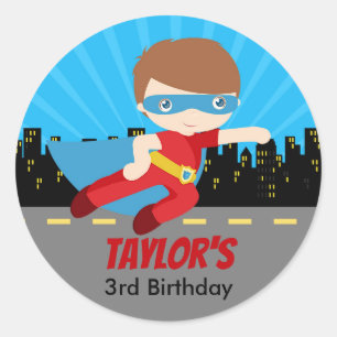 Boy Superhero Stickers Kindergeburtstag Gastgesche
