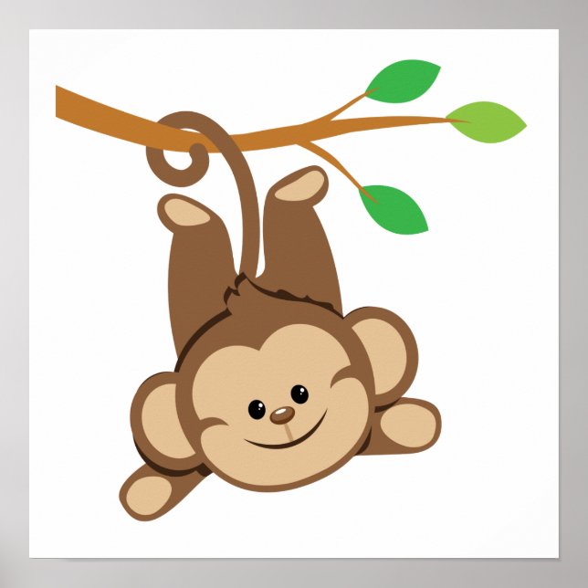 Boy Swinging Monkey Poster (Vorne)