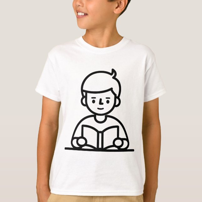 Boy-T - Shirt für Buchlesen (Vorderseite)